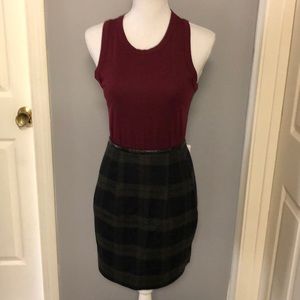 GAP flannel/plaid mini skirt